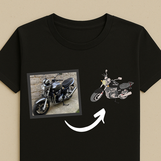 Koszulka  z haftem Twojego motocykla