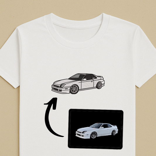 Koszulka  z haftem Twojego samochodu