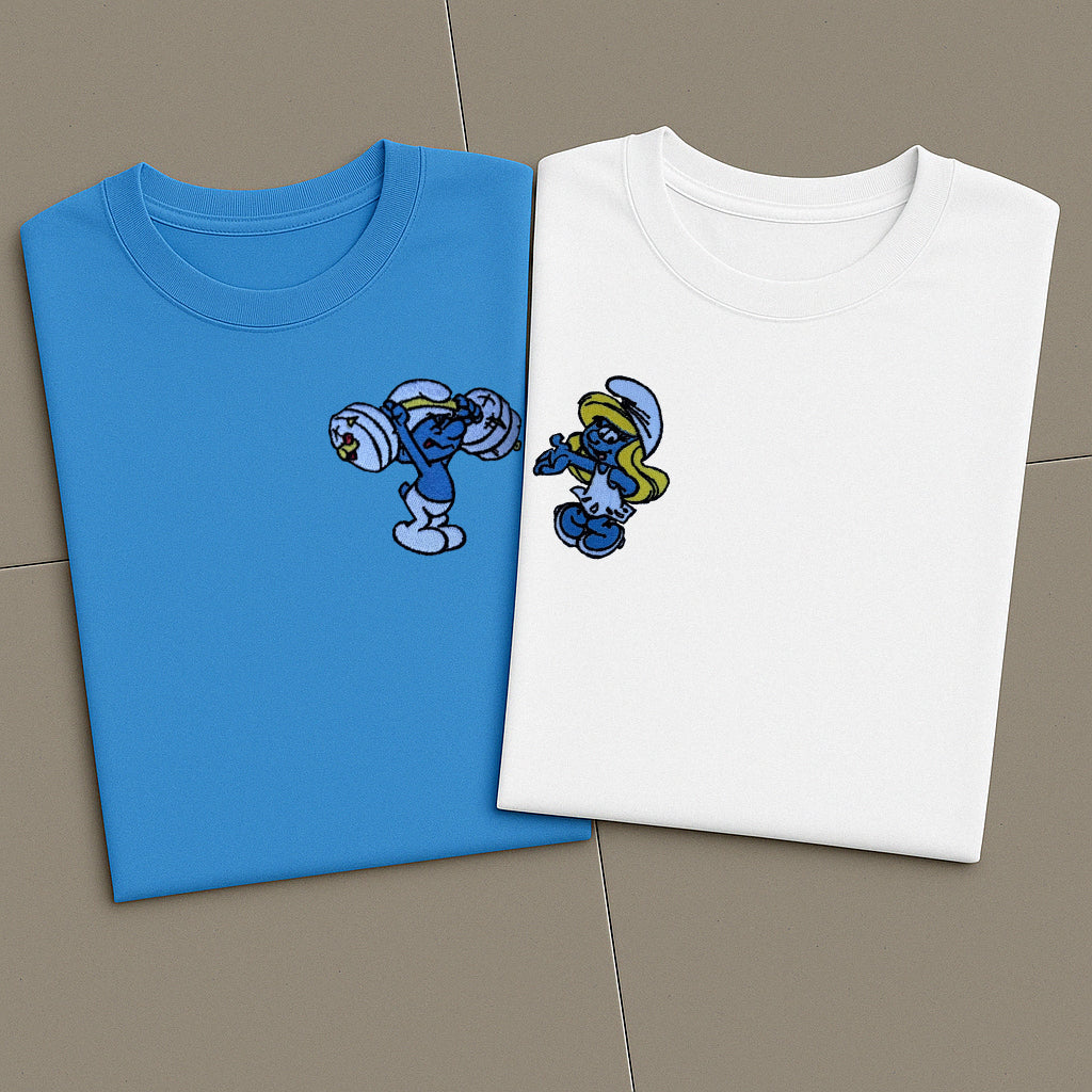 Komplet koszulek - matching (Smerfy)