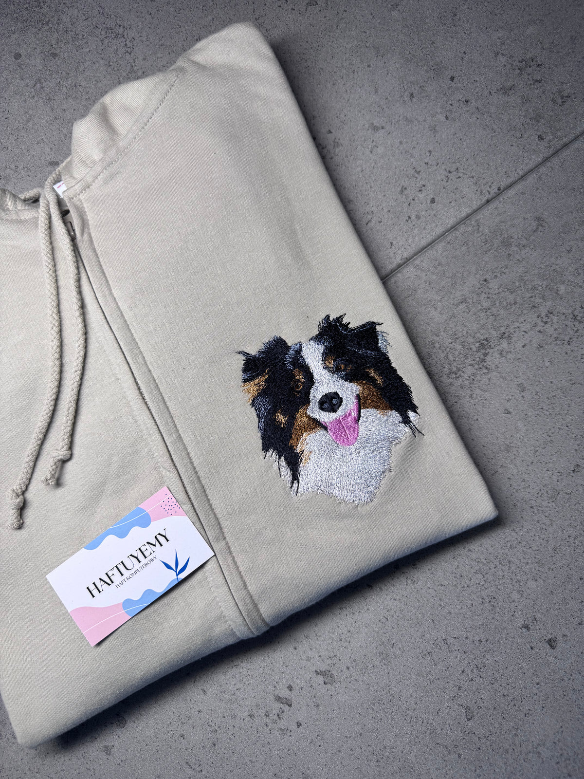 A sweatshirt with your pet's image