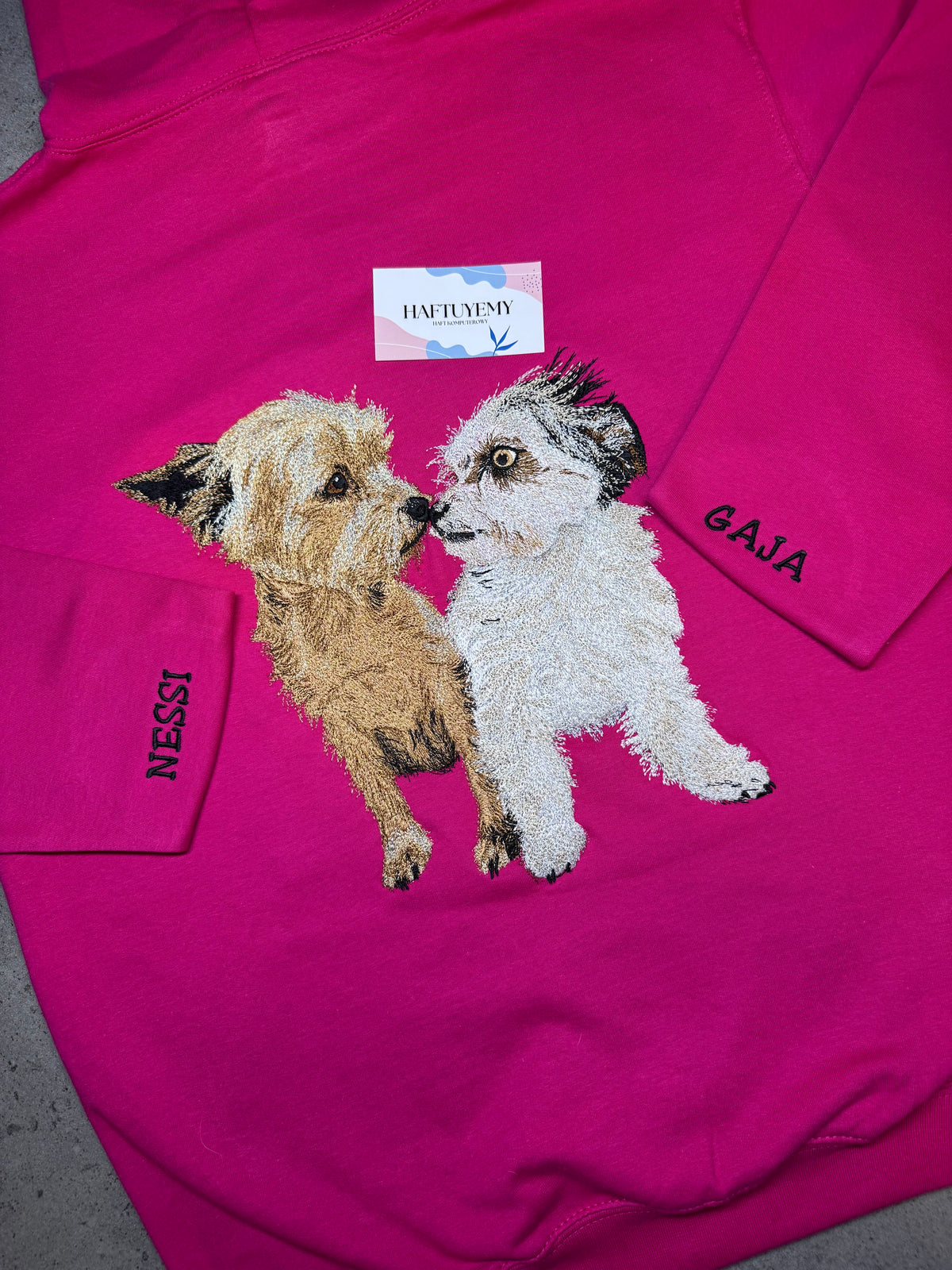 A sweatshirt with your pet's image