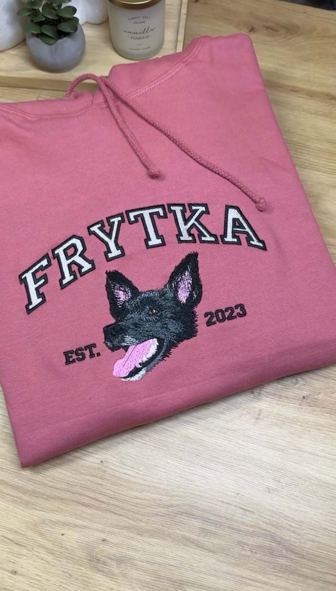A sweatshirt with your pet's image