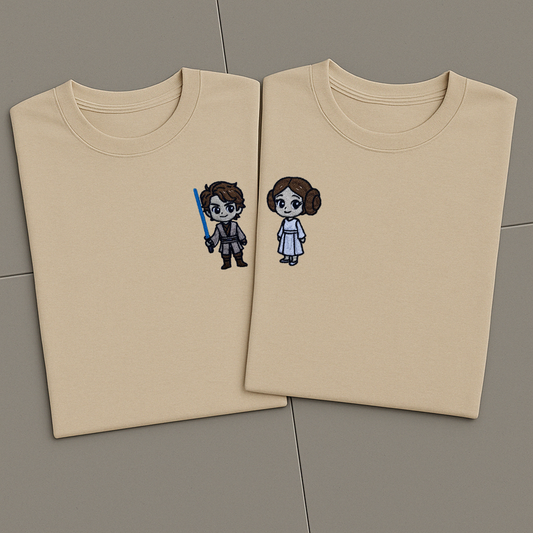 Komplet koszulek - (inspirowana Anakin i Leia)