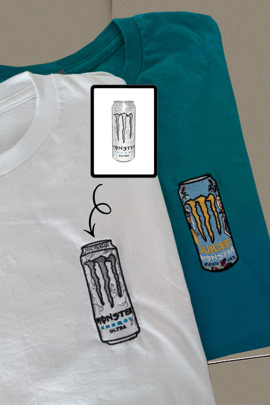 Koszulka z haftem butelki / puszki